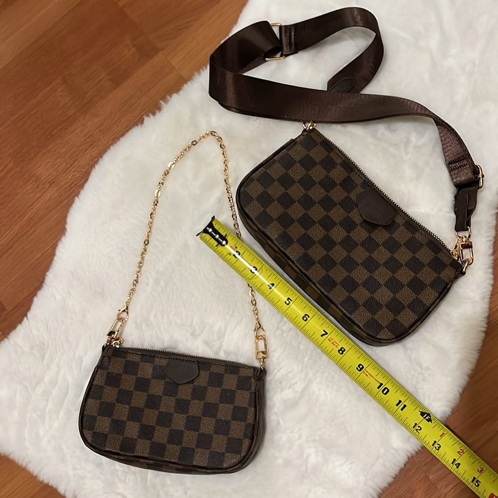 Set of two checkered bags